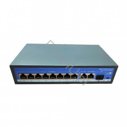 Switch MWS 10/100 Mb 8 portów PoE, 2 up, 1 SFP